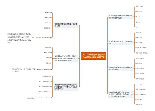 2015年执业药师《药学综合知识与技能》真题(四)