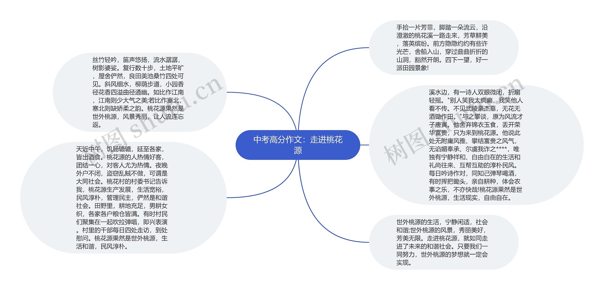 中考高分作文：走进桃花源