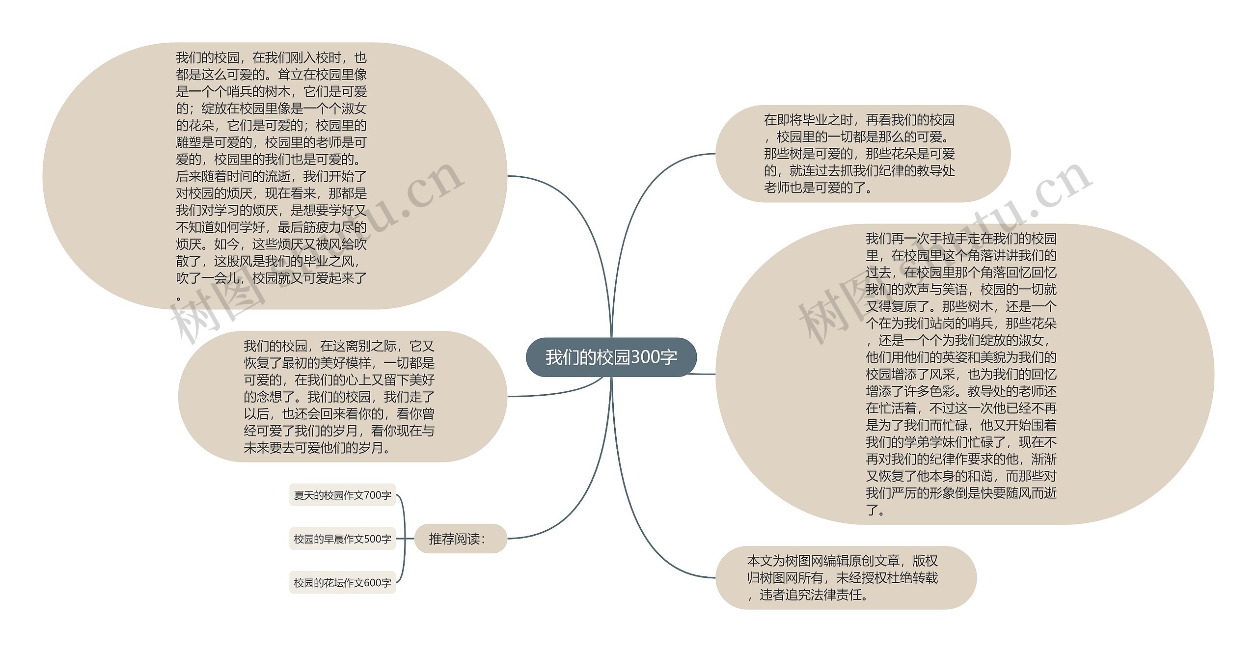 我们的校园300字思维导图