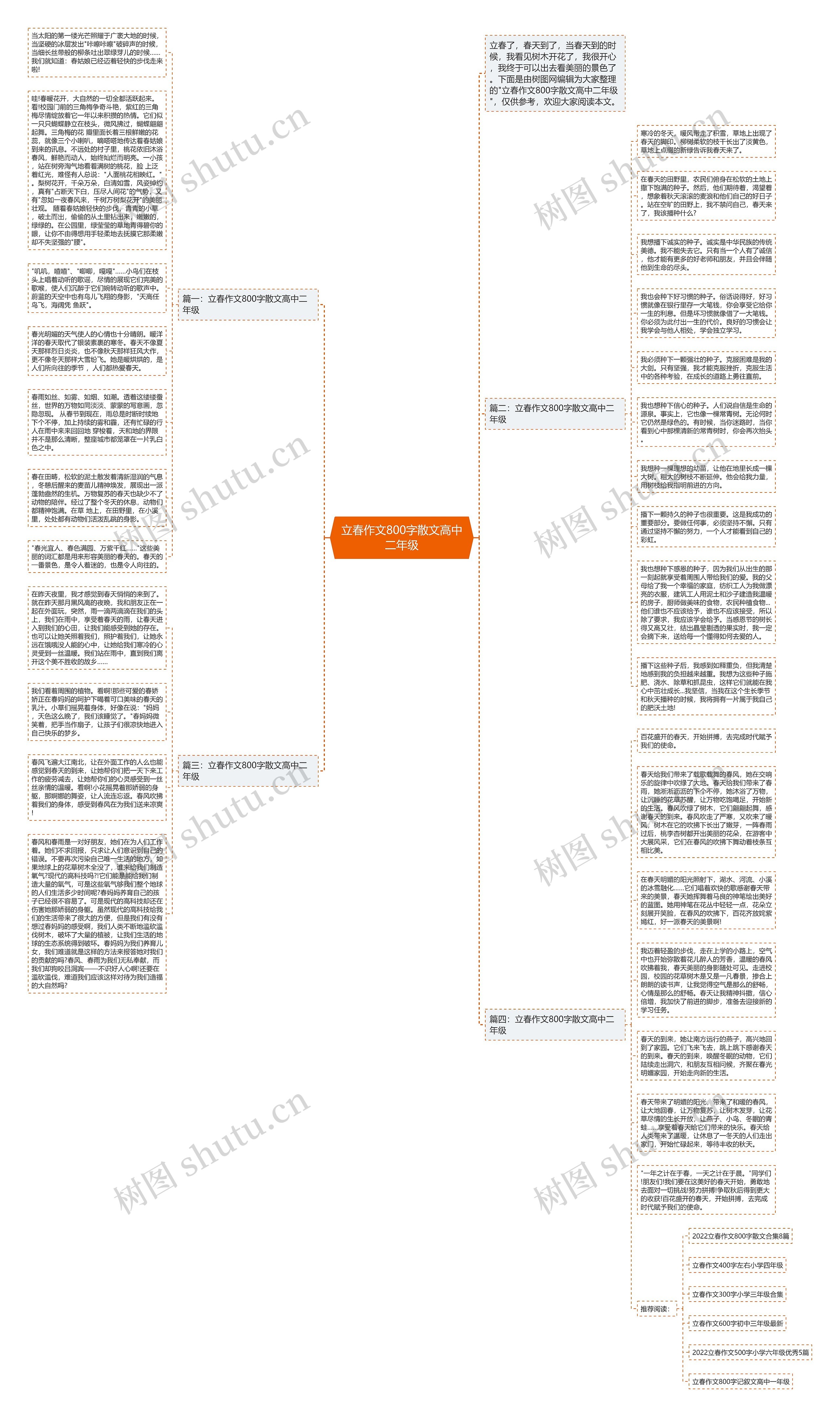 立春作文800字散文高中二年级思维导图