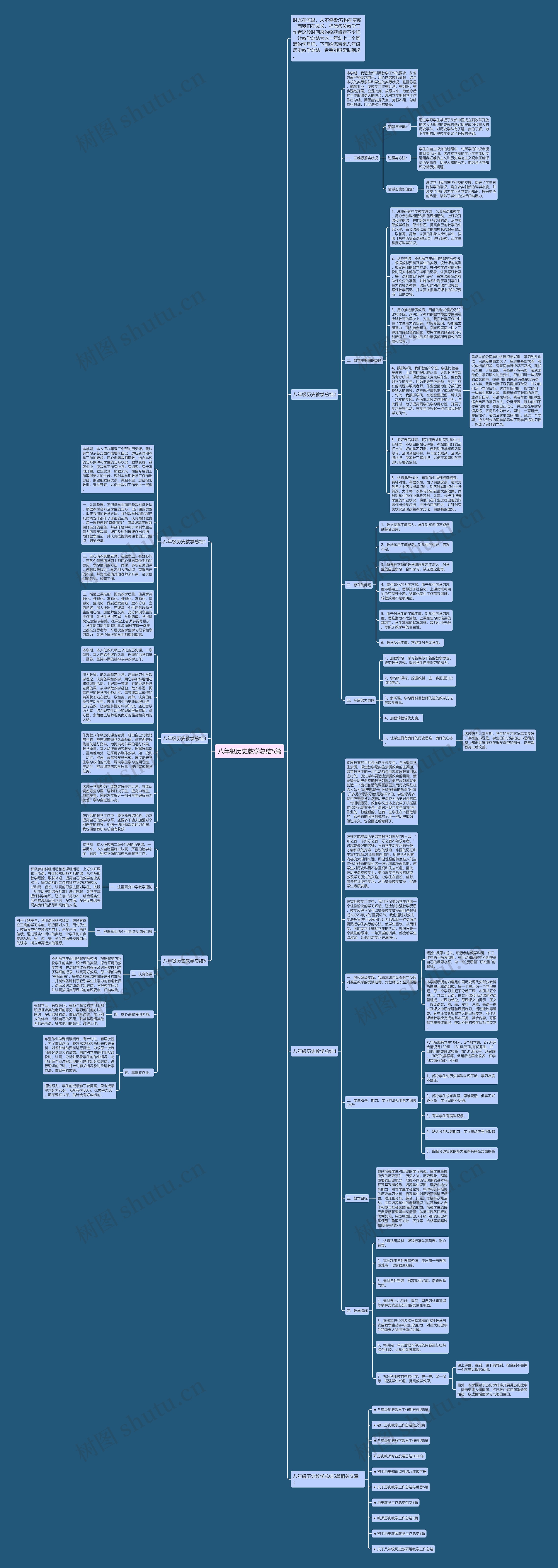 八年级历史教学总结5篇思维导图