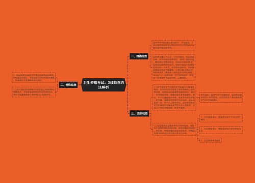 卫生资格考试：X线检查方法解析