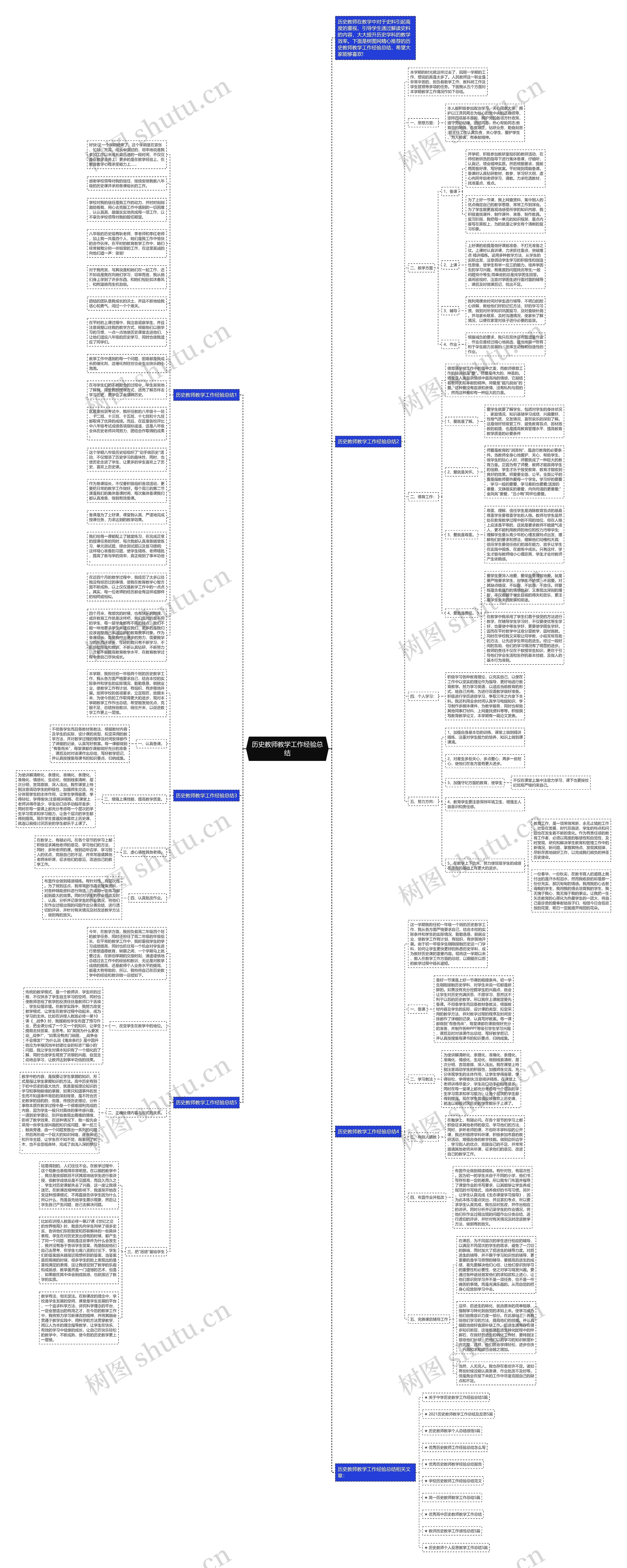 历史教师教学工作经验总结思维导图