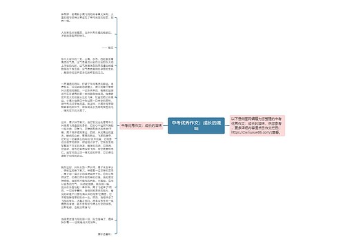 中考优秀作文：成长的滋味