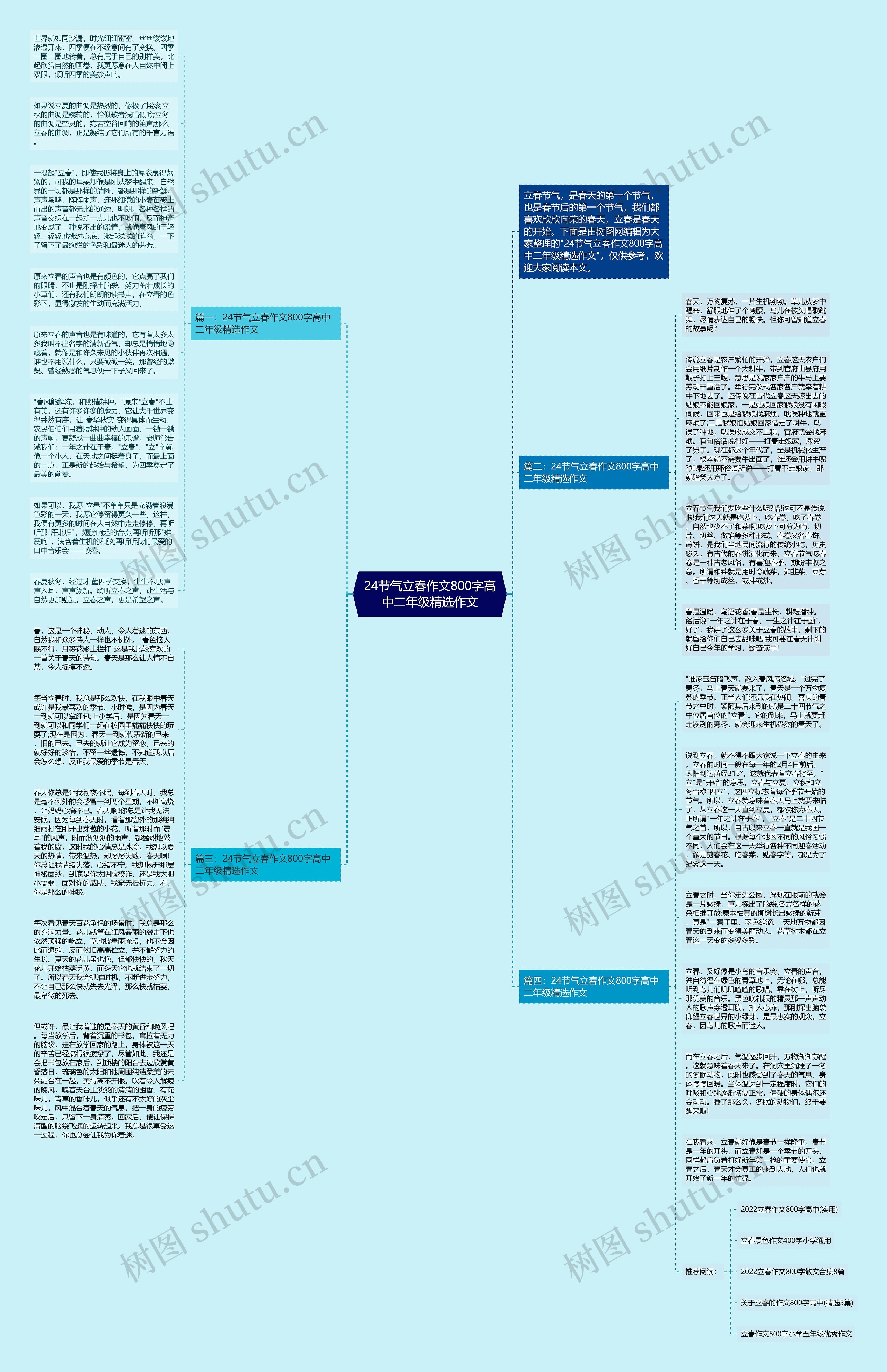 24节气立春作文800字高中二年级精选作文思维导图