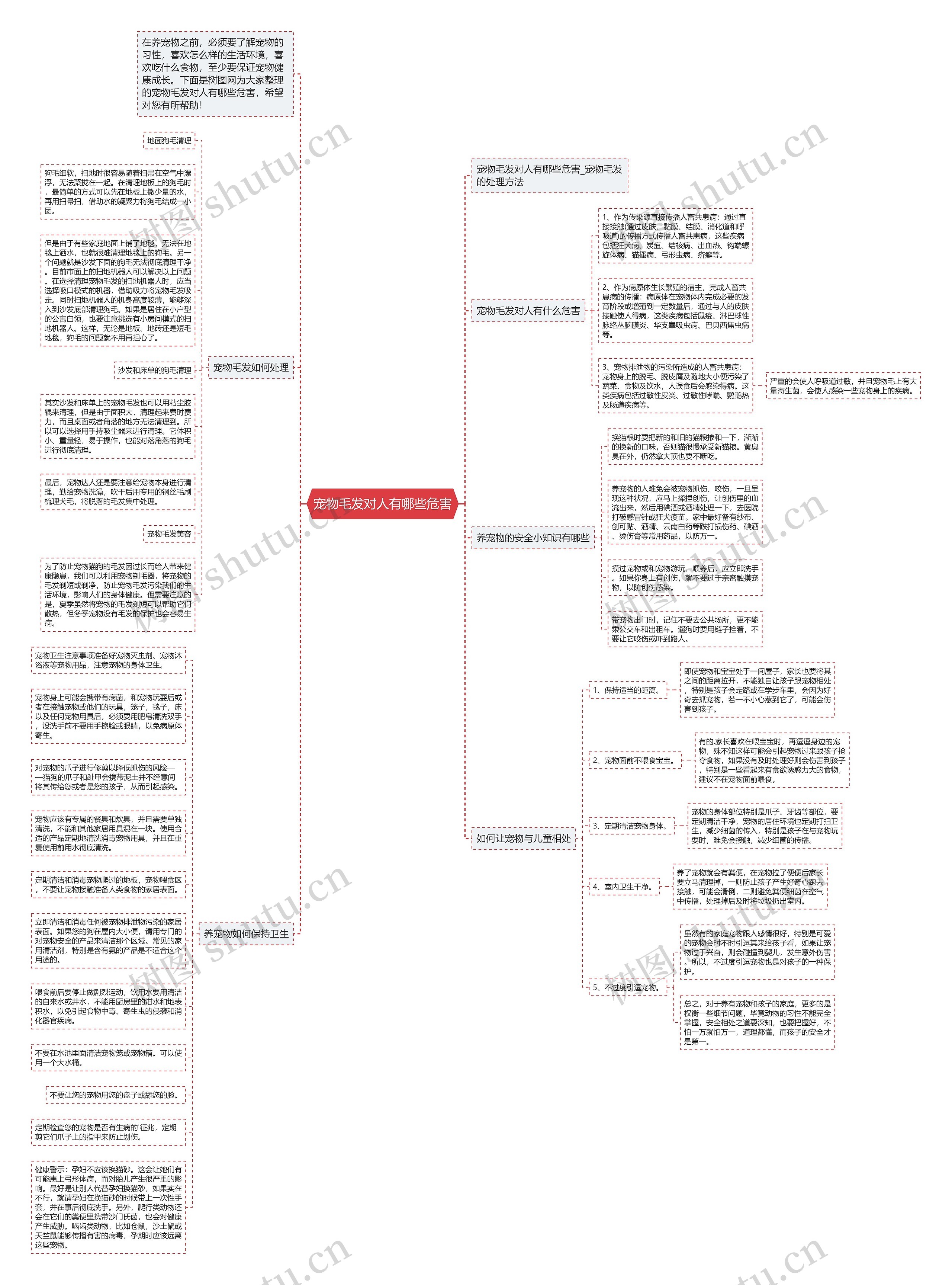 宠物毛发对人有哪些危害思维导图