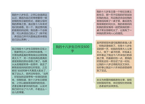 我的十八岁生日作文600字