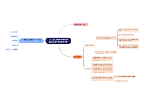 搞定卫生资格考试奇招-酶促反应动力学和酶的调节