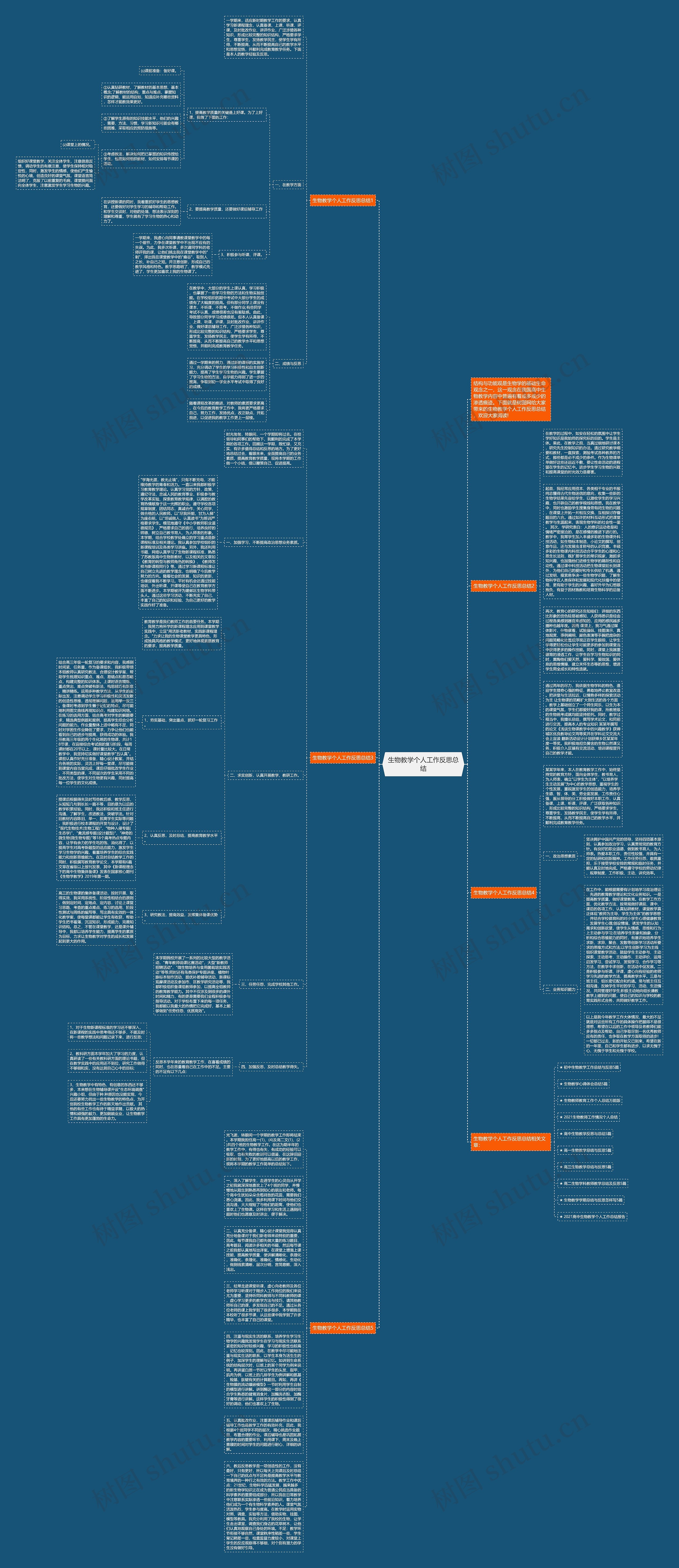 生物教学个人工作反思总结思维导图