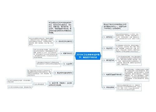 2016年卫生资格考试护理学：输血的不良反应