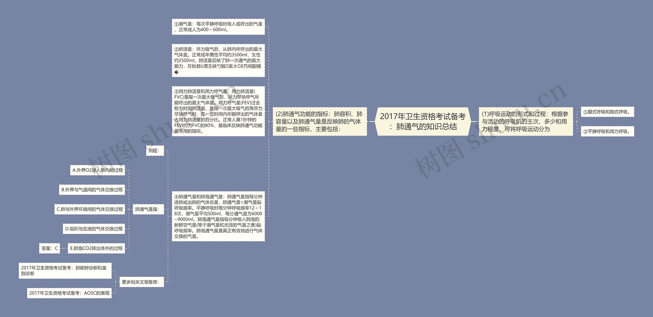 2017年卫生资格考试备考：肺通气的知识总结