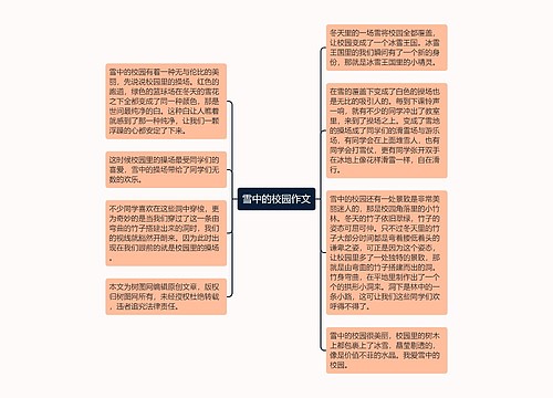 雪中的校园作文