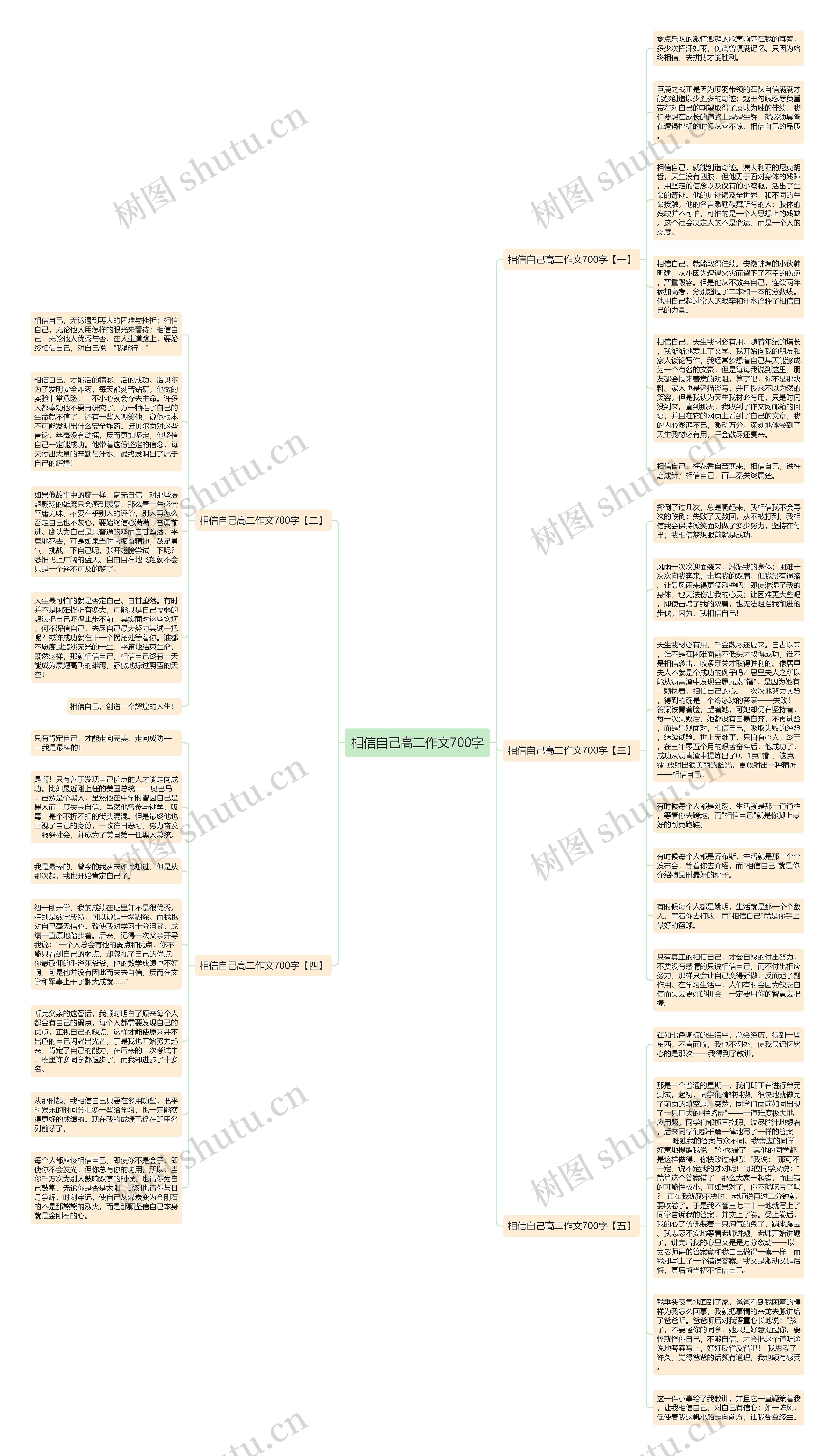 相信自己高二作文700字思维导图