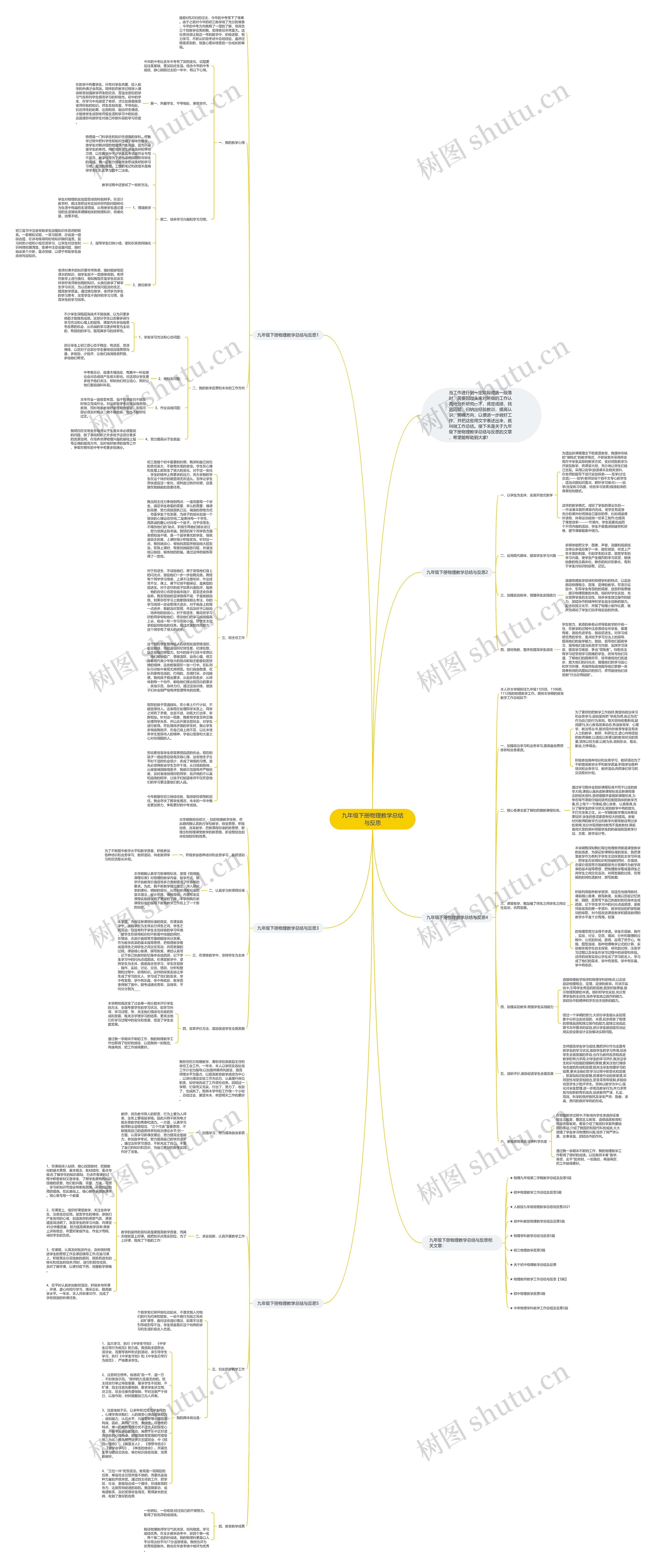 九年级下册物理教学总结与反思思维导图