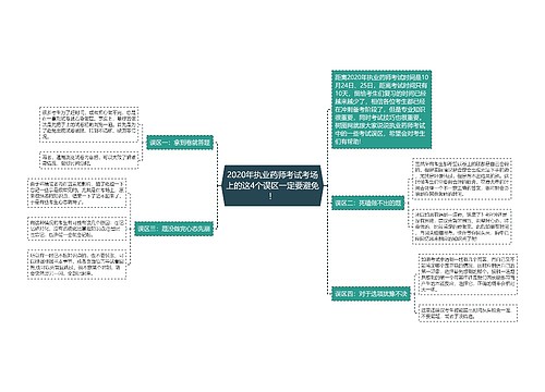 2020年执业药师考试考场上的这4个误区一定要避免！