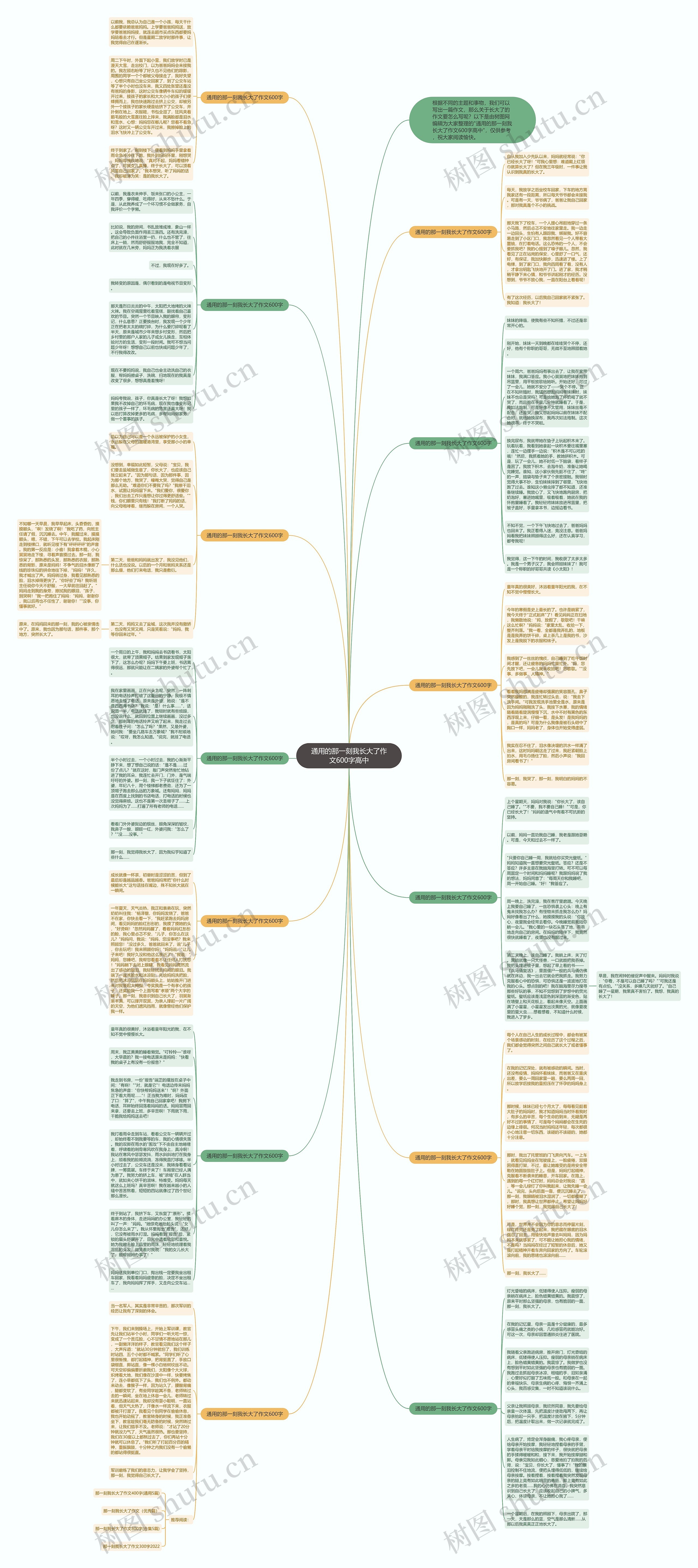 通用的那一刻我长大了作文600字高中思维导图高清图 通用的那一刻我长大了作文600字高中思维导图