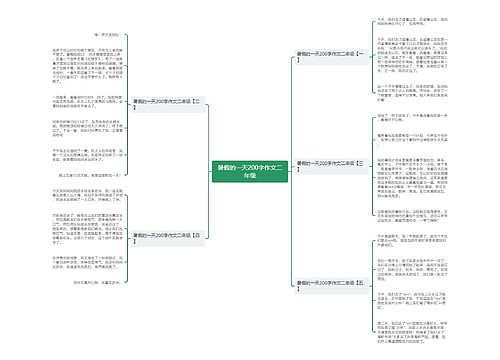 暑假的一天200字作文二年级