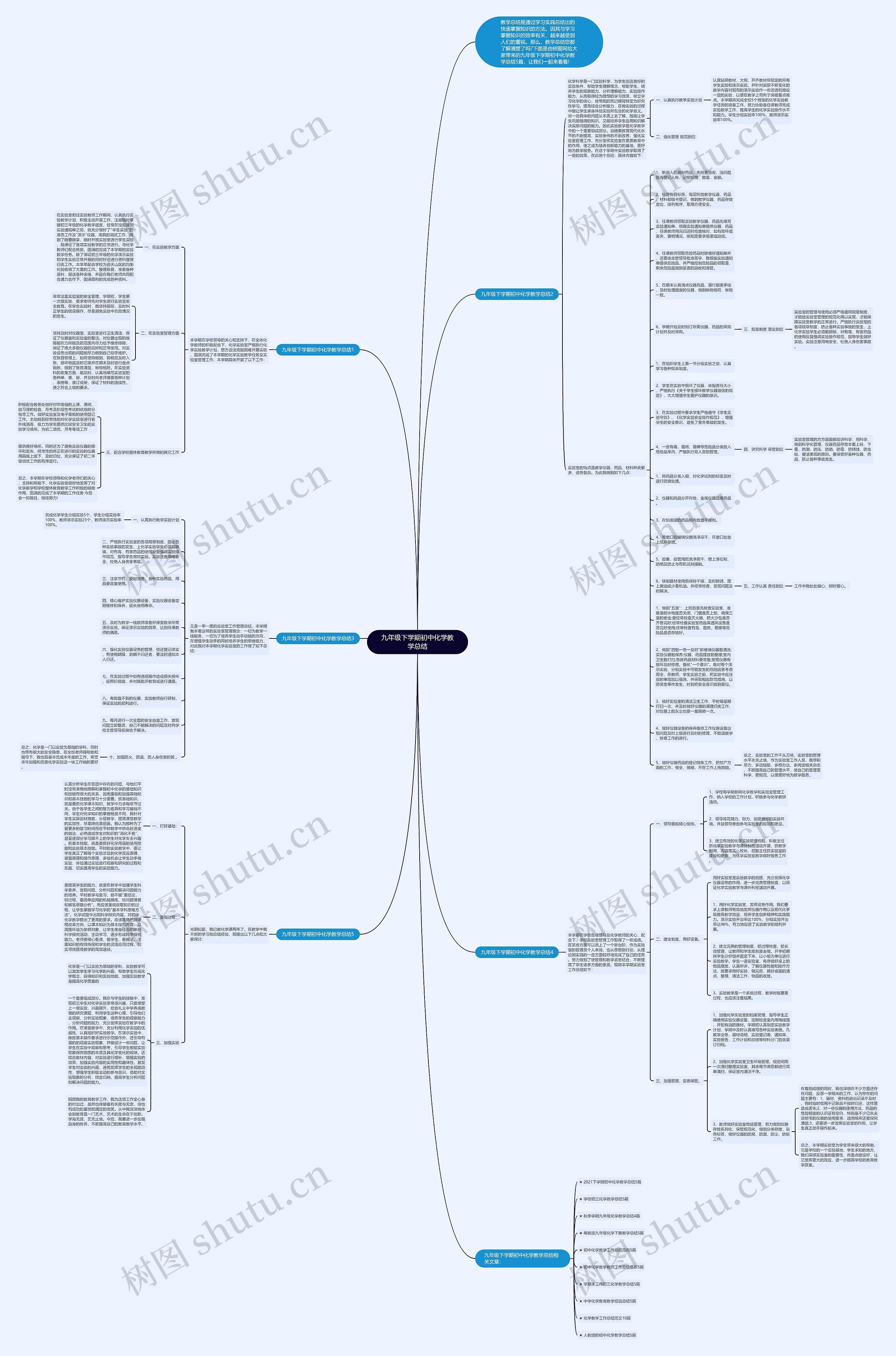 九年级下学期初中化学教学总结思维导图