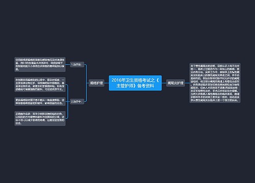 2016年卫生资格考试之《主管护师》备考资料