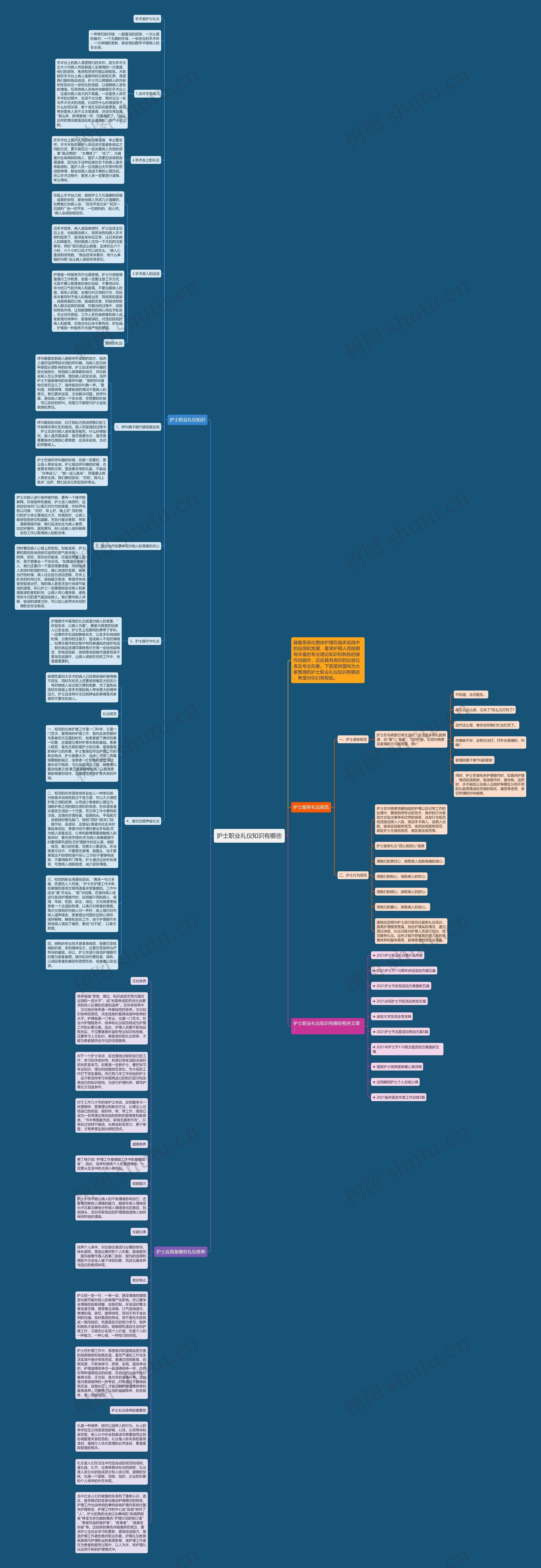 护士职业礼仪知识有哪些思维导图