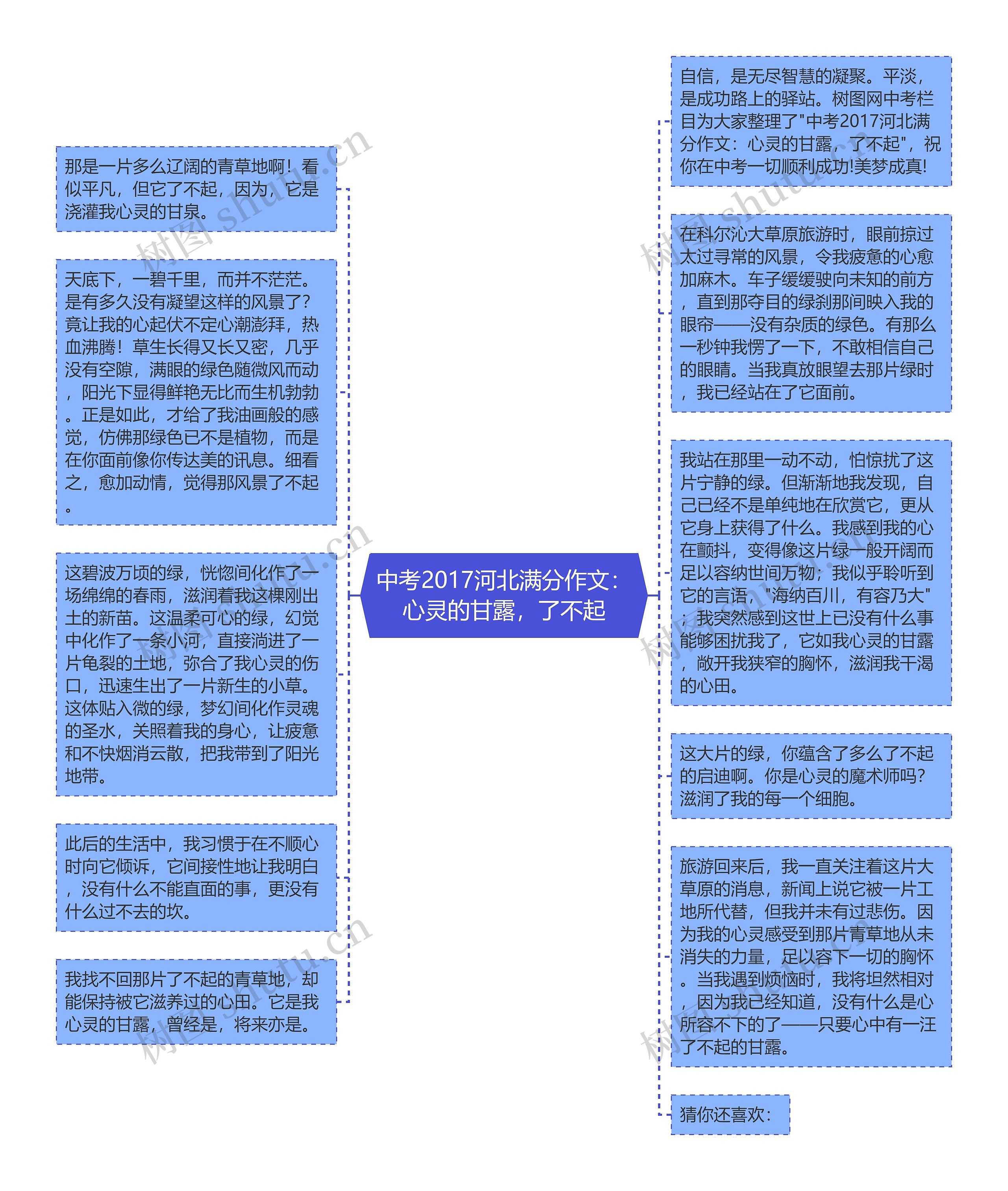 中考2017河北满分作文：心灵的甘露，了不起