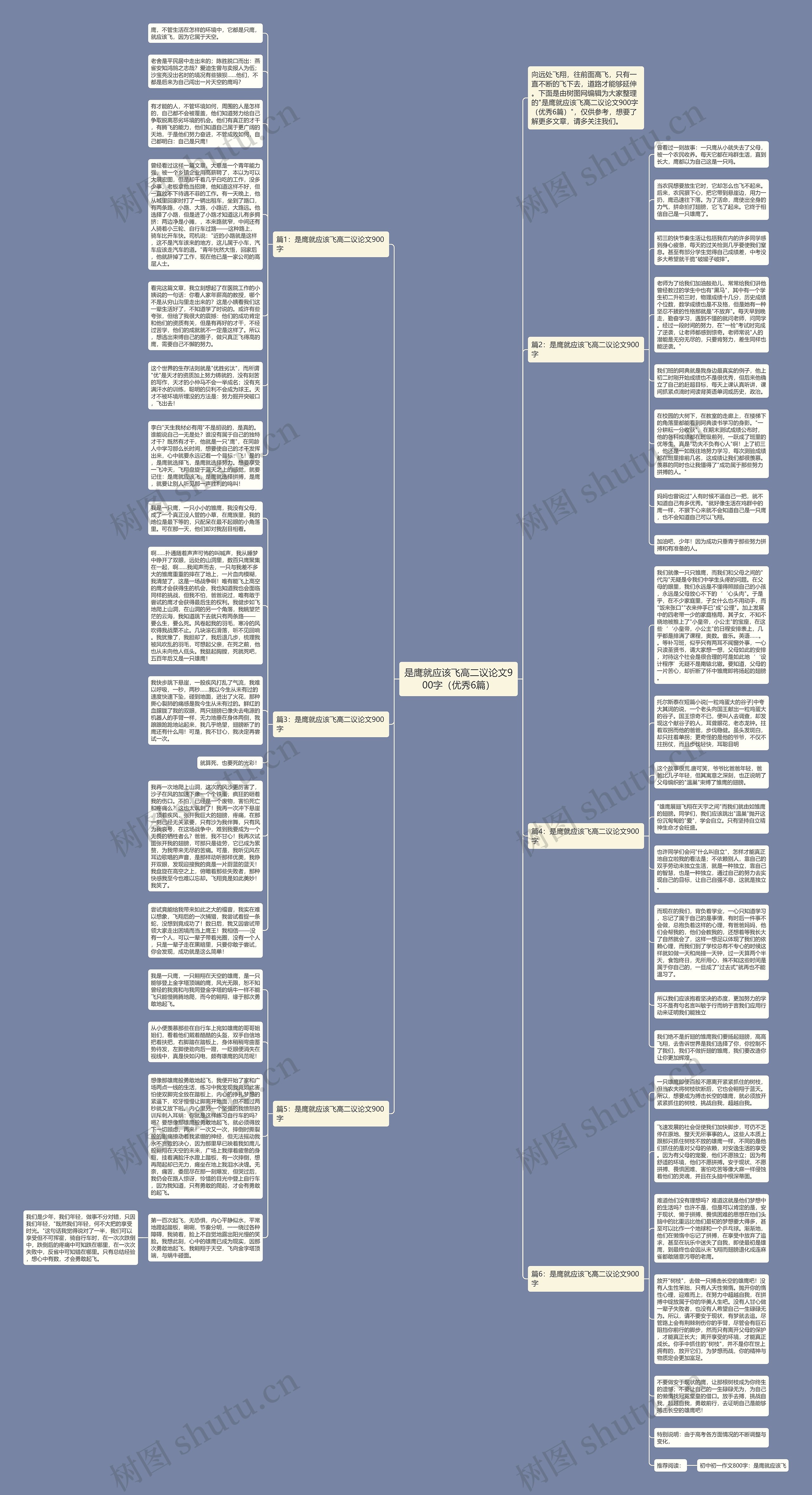 是鹰就应该飞高二议论文900字（优秀6篇）思维导图