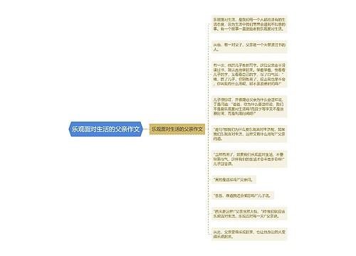 乐观面对生活的父亲作文