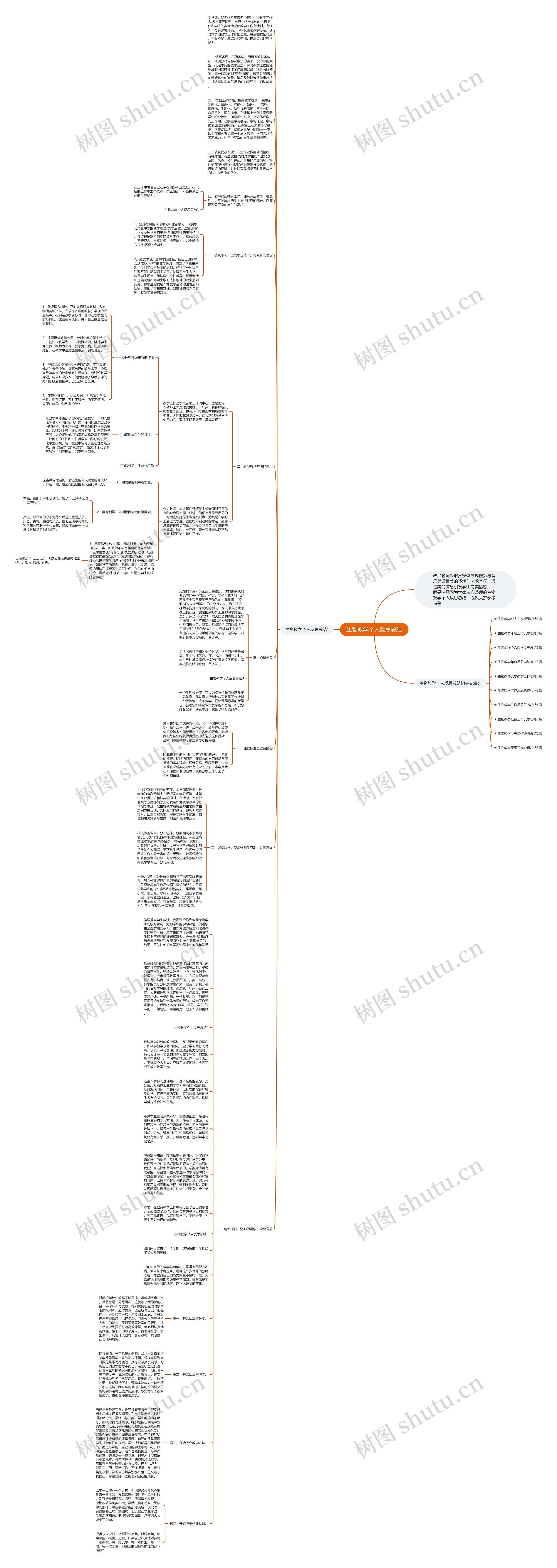 生物教学个人反思总结思维导图