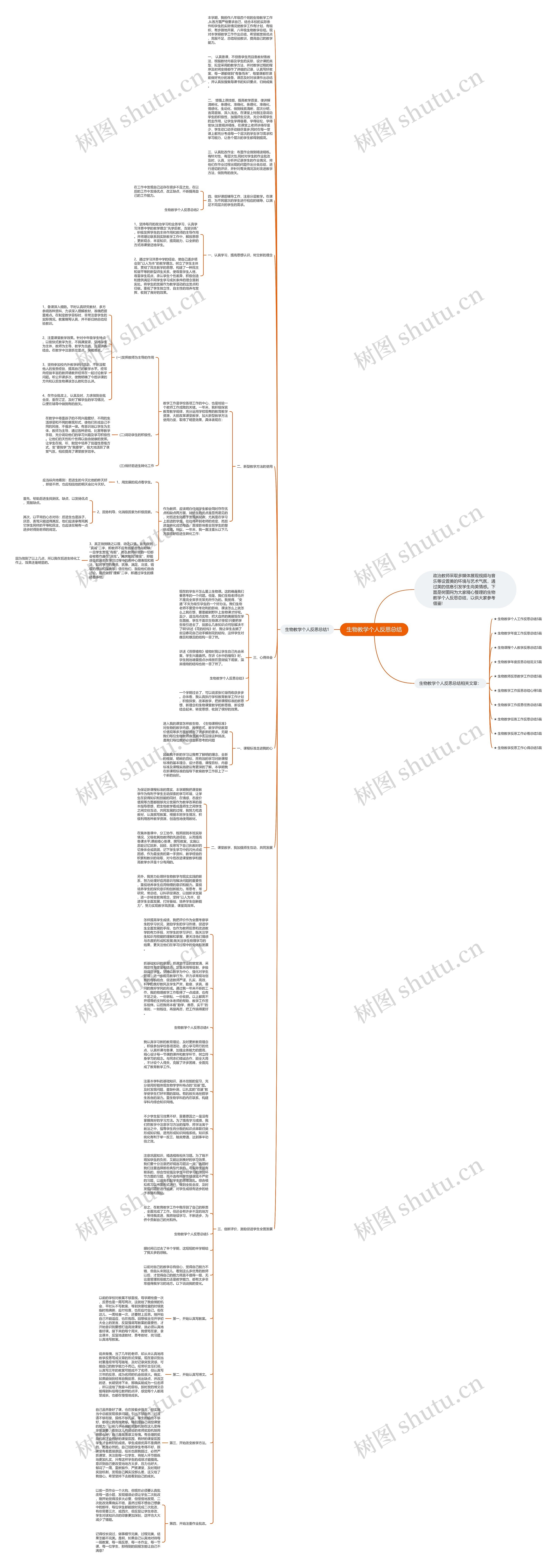 生物教学个人反思总结思维导图高清图 生物教学个人反思总结思维导图