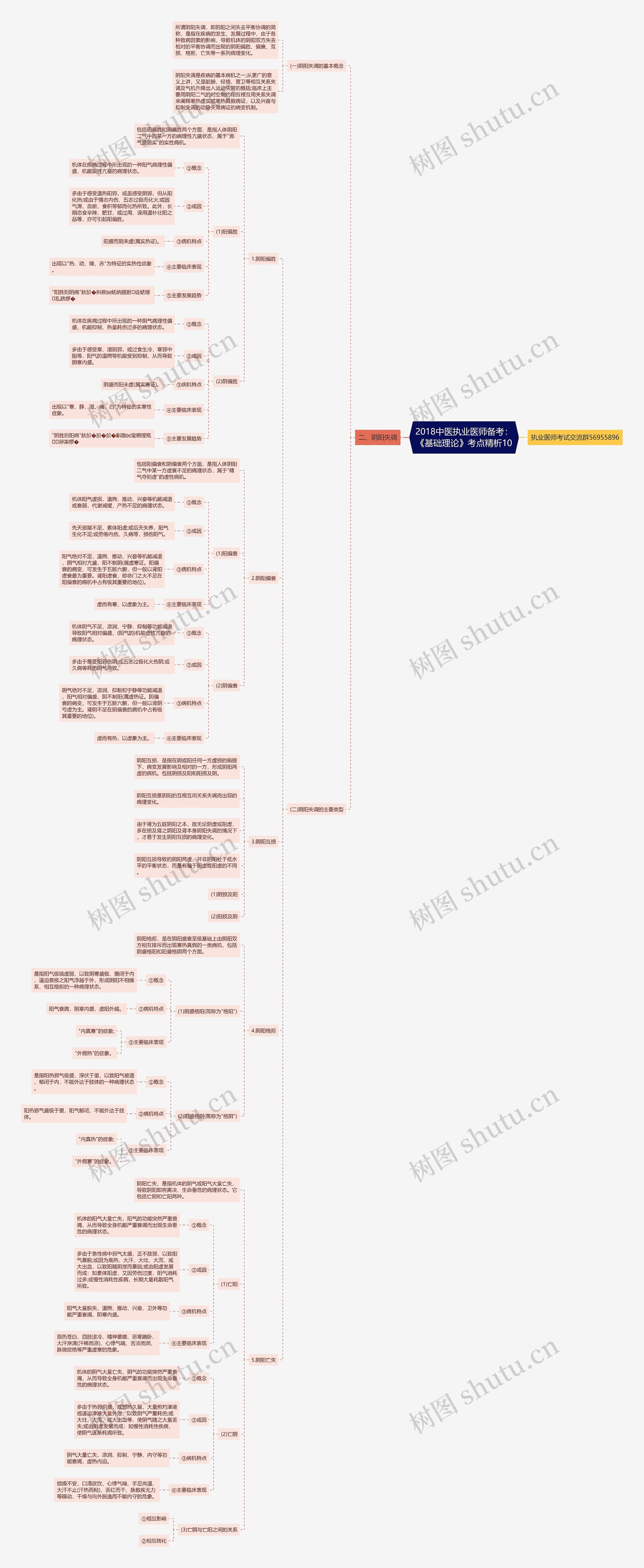 2018中医执业医师备考：《基础理论》考点精析10思维导图