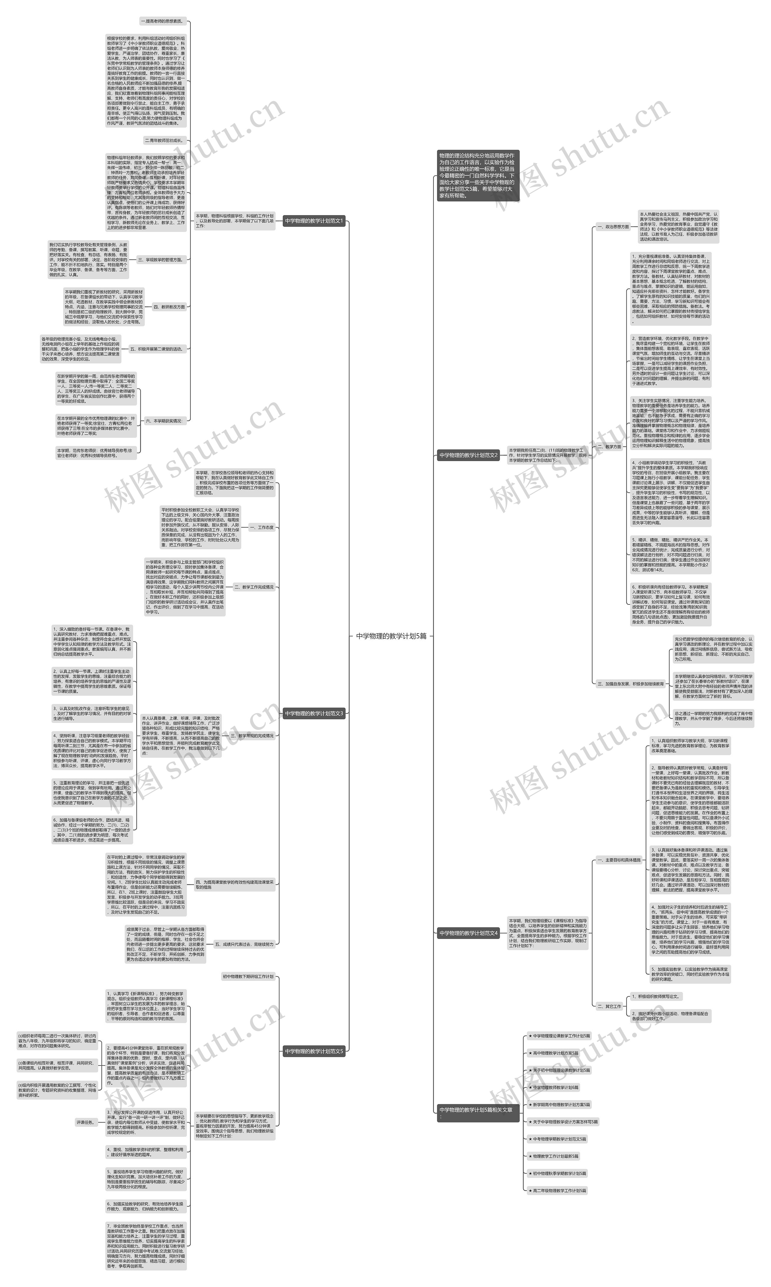 中学物理的教学计划5篇