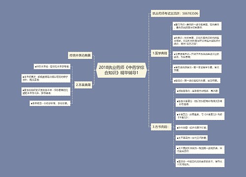 2018执业药师《中药学综合知识》精华辅导1