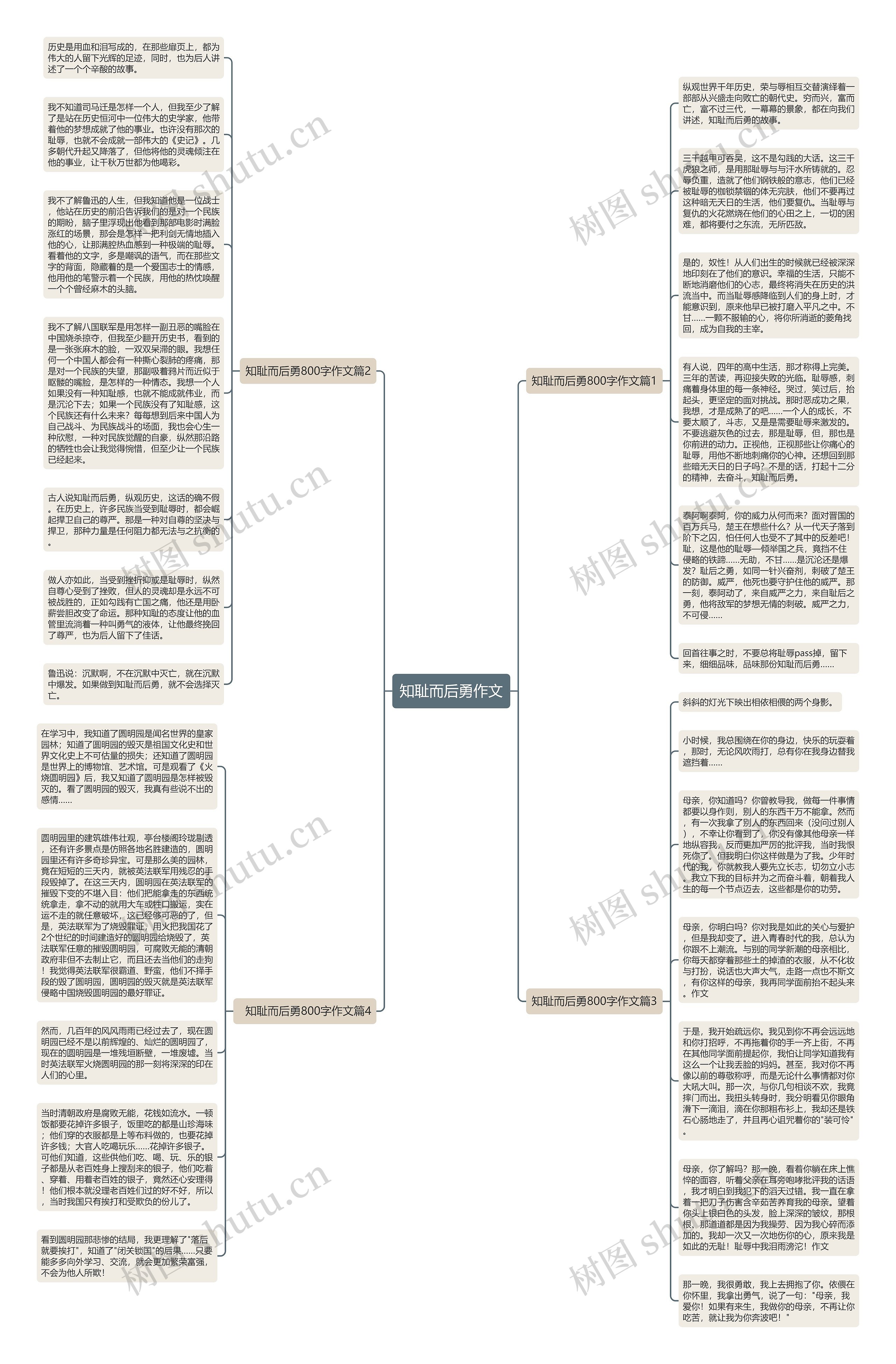 知耻而后勇作文思维导图