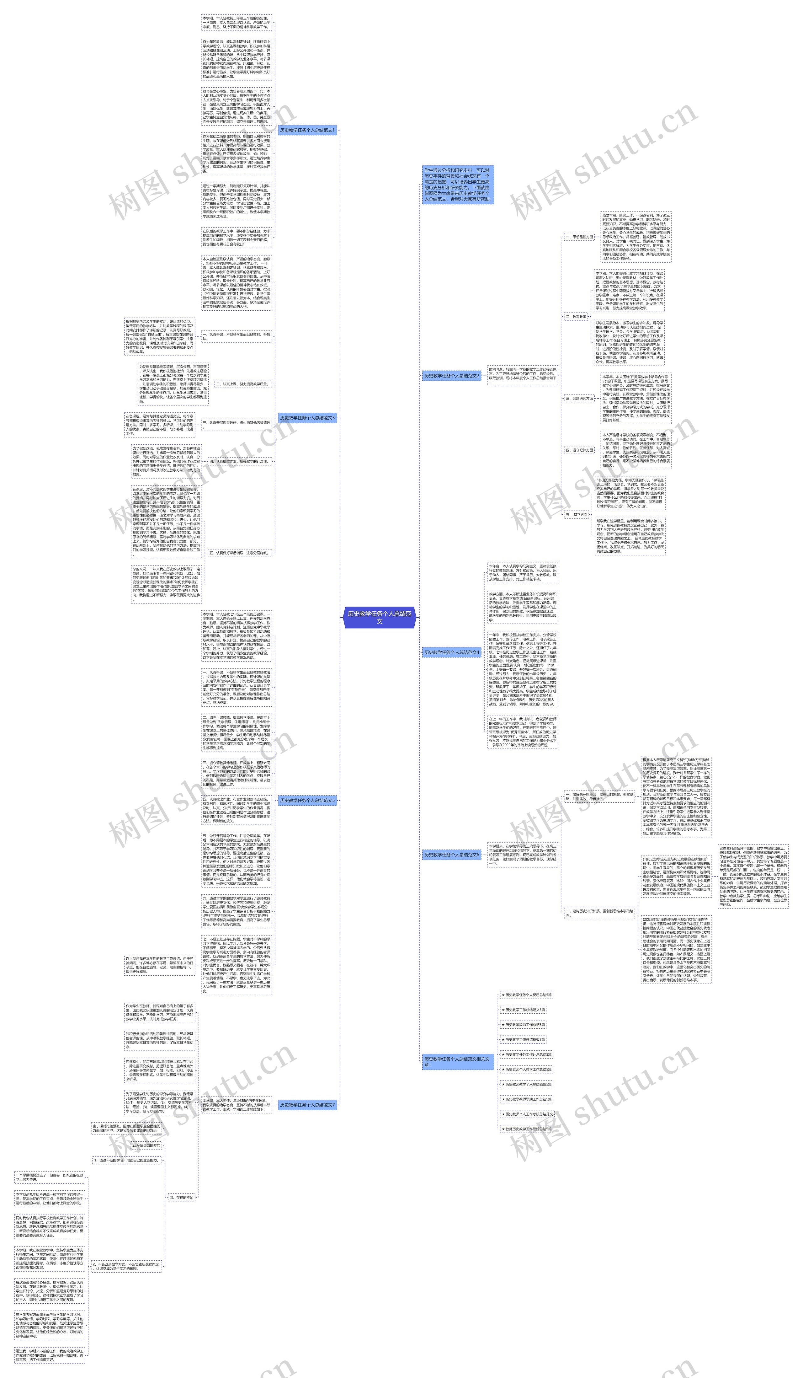 历史教学任务个人总结范文思维导图