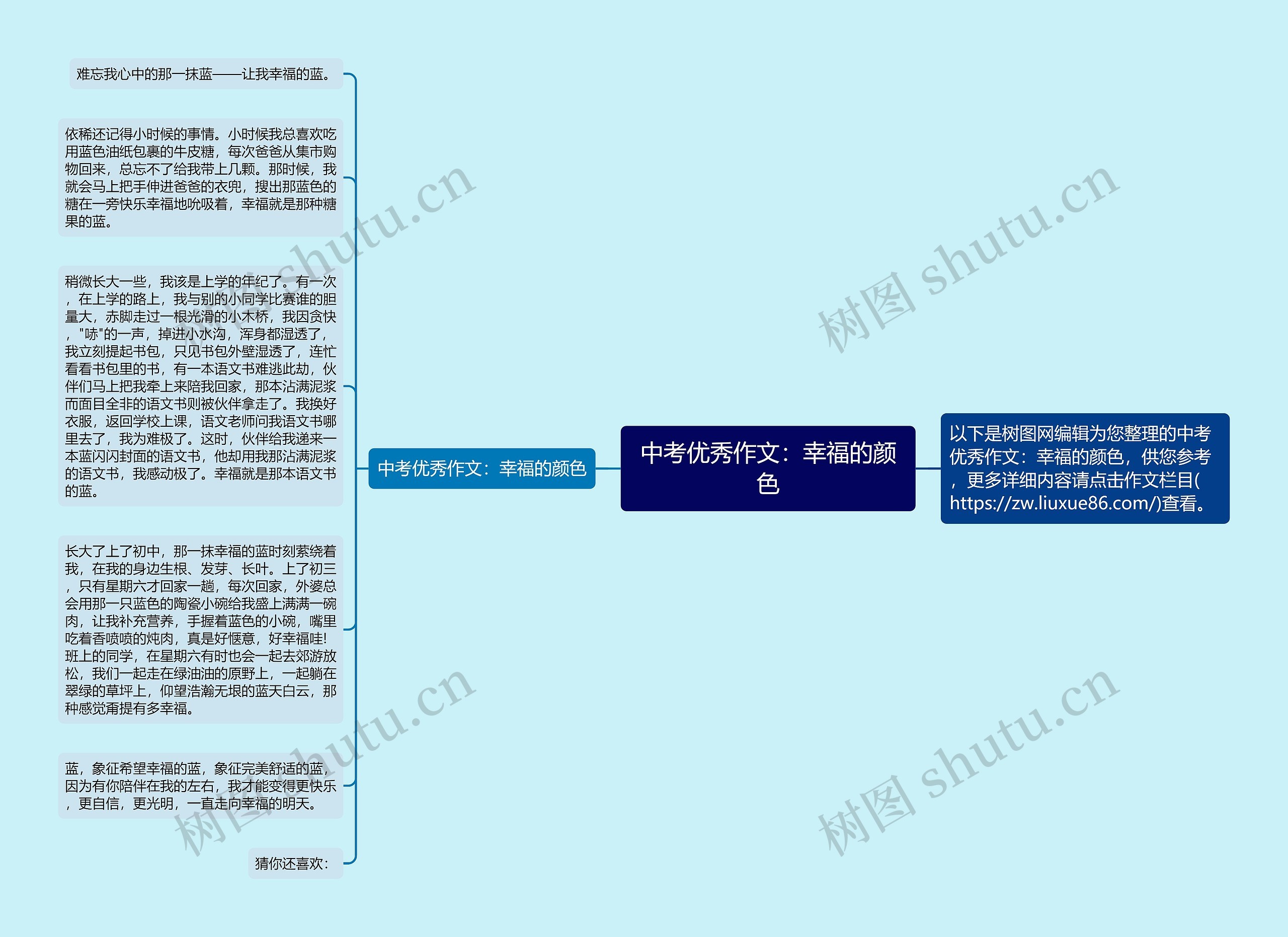 中考优秀作文：幸福的颜色