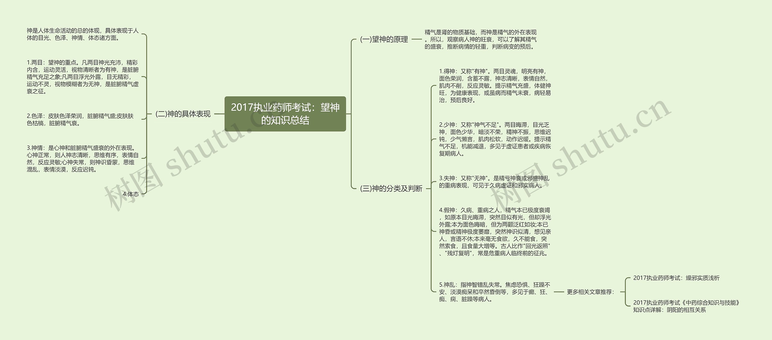 2017执业药师考试：望神的知识总结