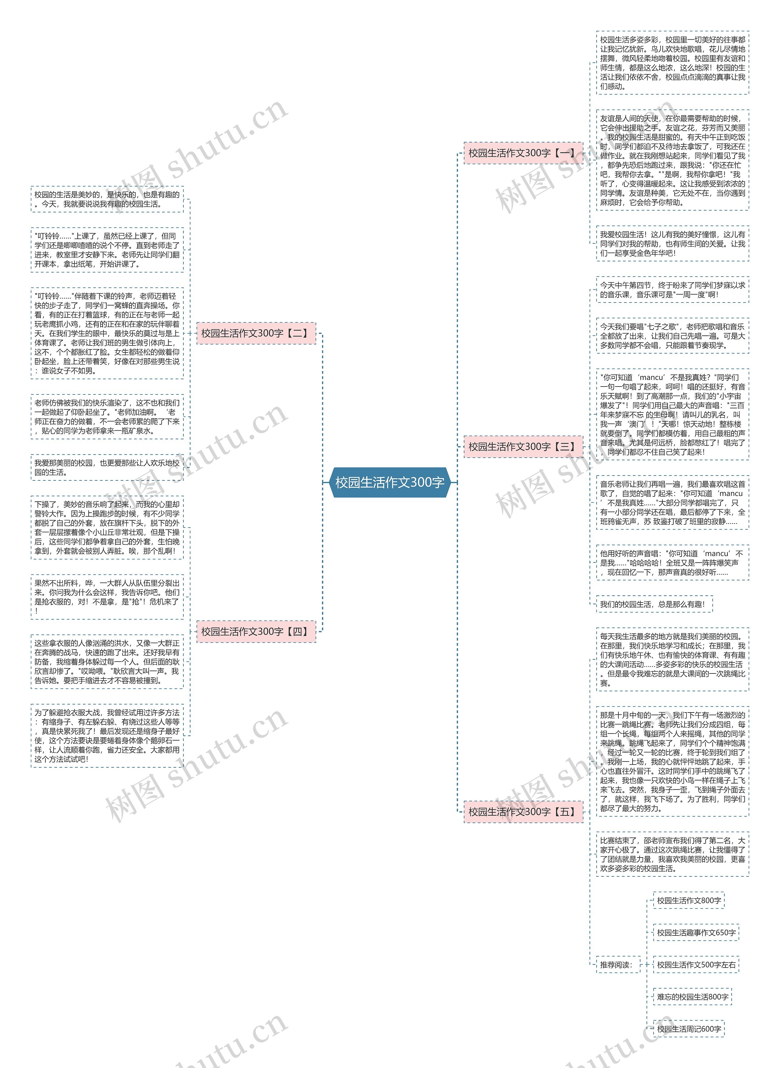 校园生活作文300字思维导图
