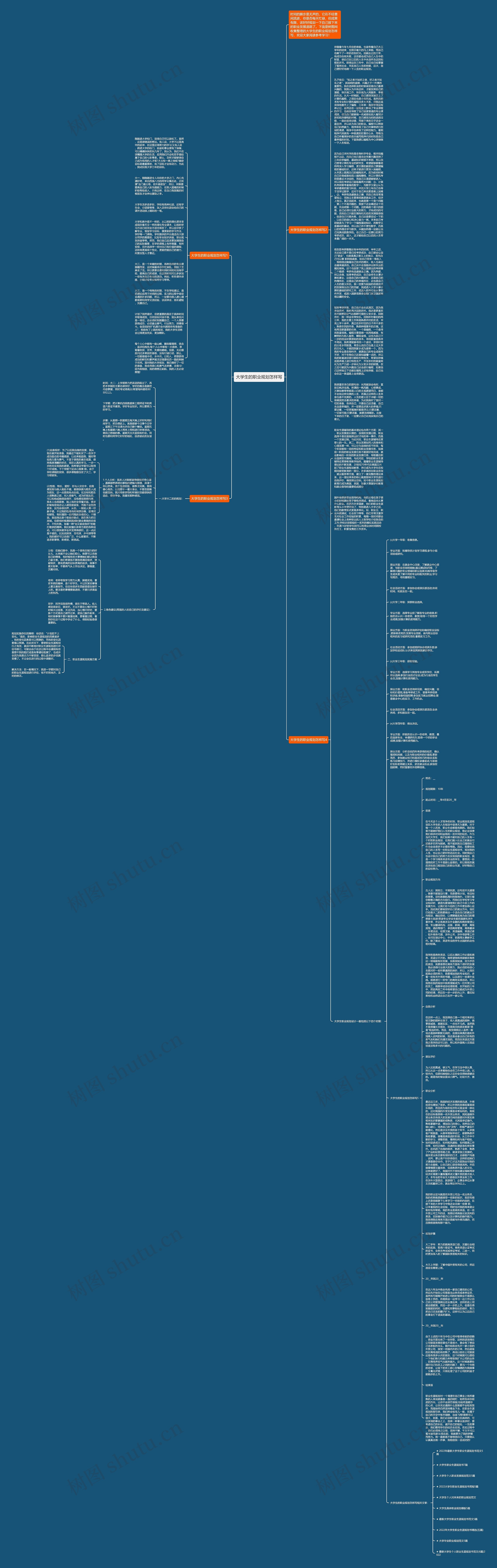 大学生的职业规划怎样写思维导图