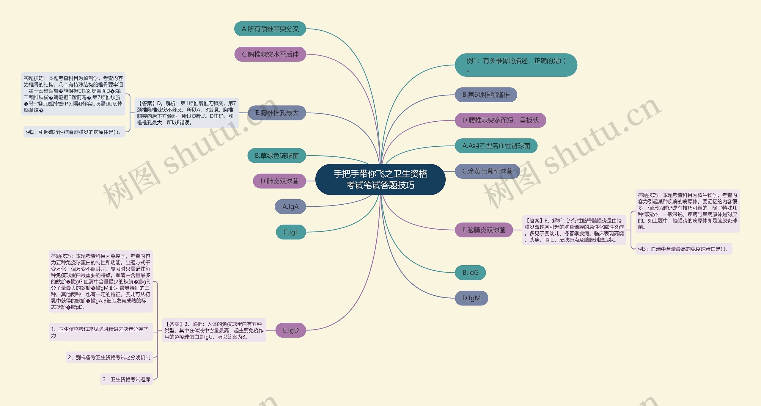 手把手带你飞之卫生资格考试笔试答题技巧思维导图