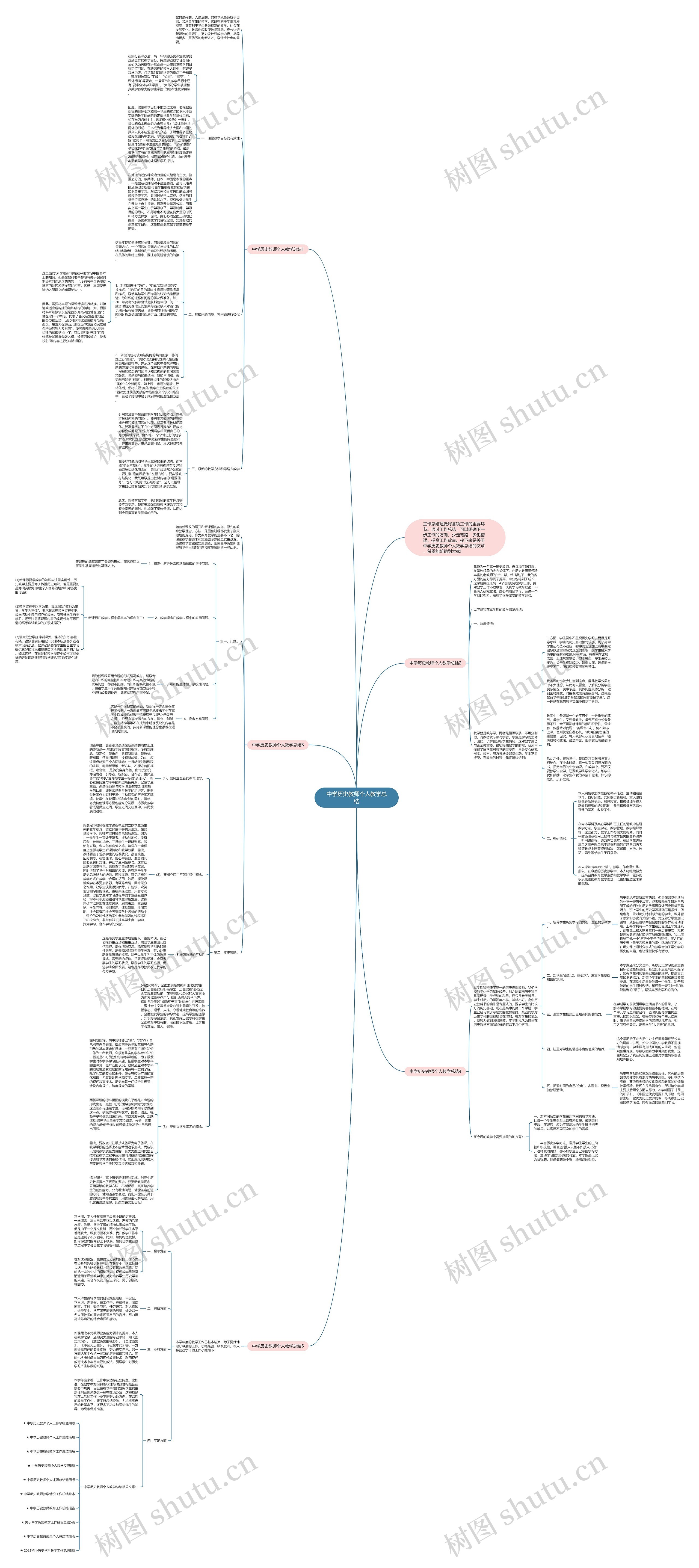 中学历史教师个人教学总结思维导图