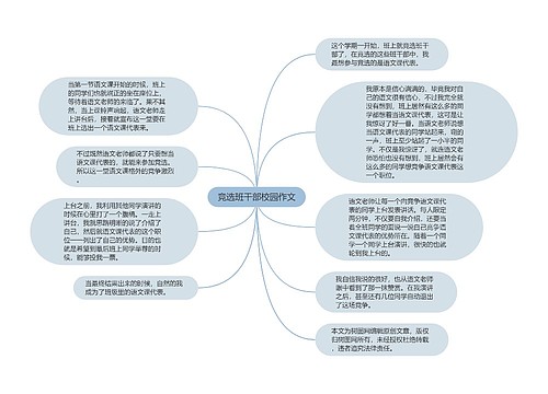 竞选班干部校园作文