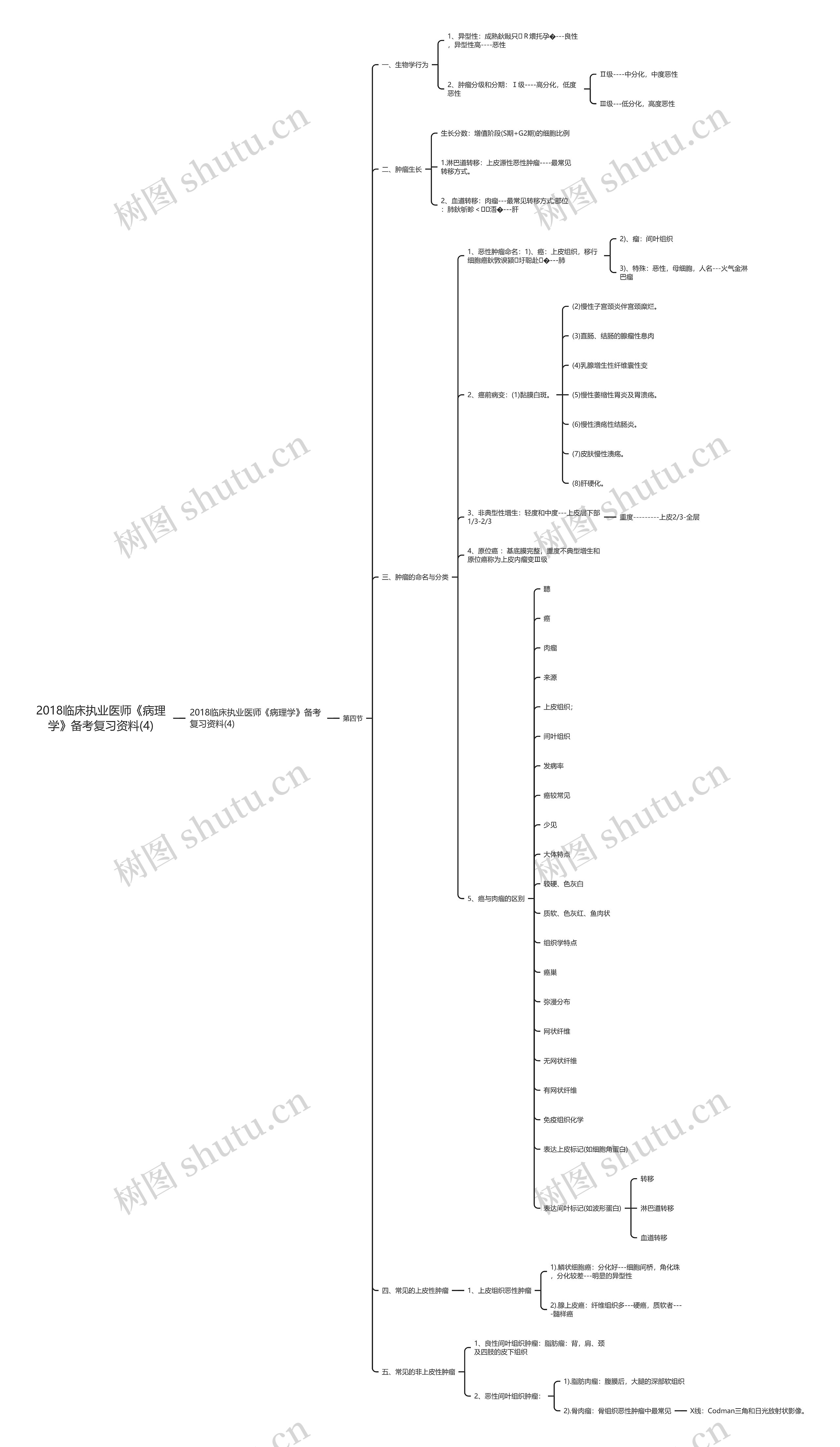 2018临床执业医师《病理学》备考复习资料(4)思维导图