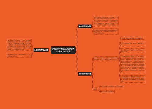 执业医师考试之发疹性传染病患儿的护理