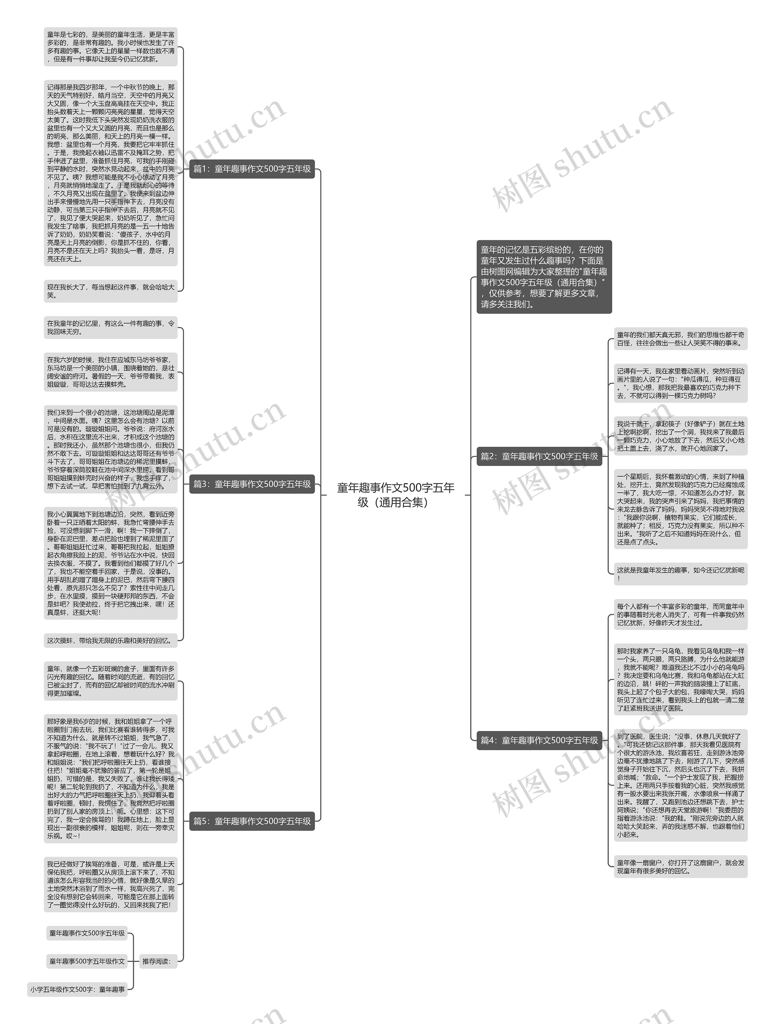 童年趣事作文500字五年级（通用合集）