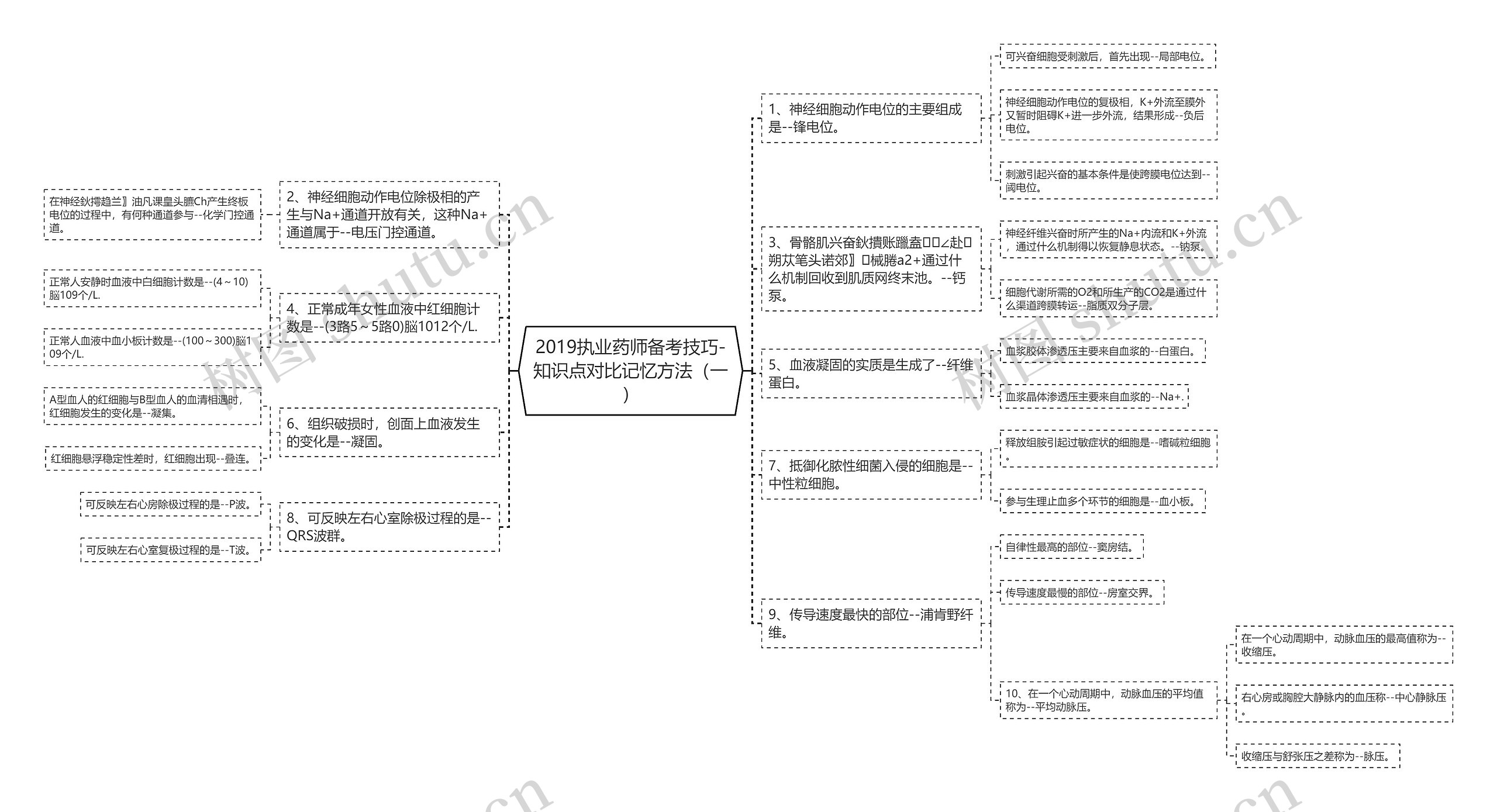 2019执业药师备考技巧-知识点对比记忆方法（一）思维导图