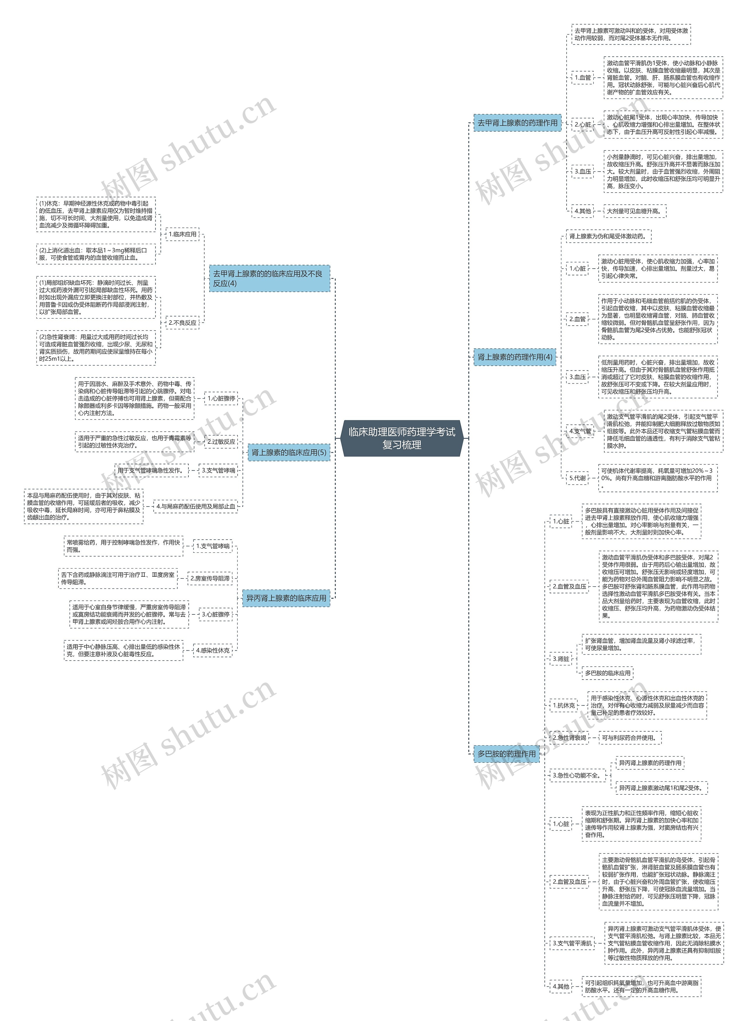 临床助理医师药理学考试复习梳理思维导图