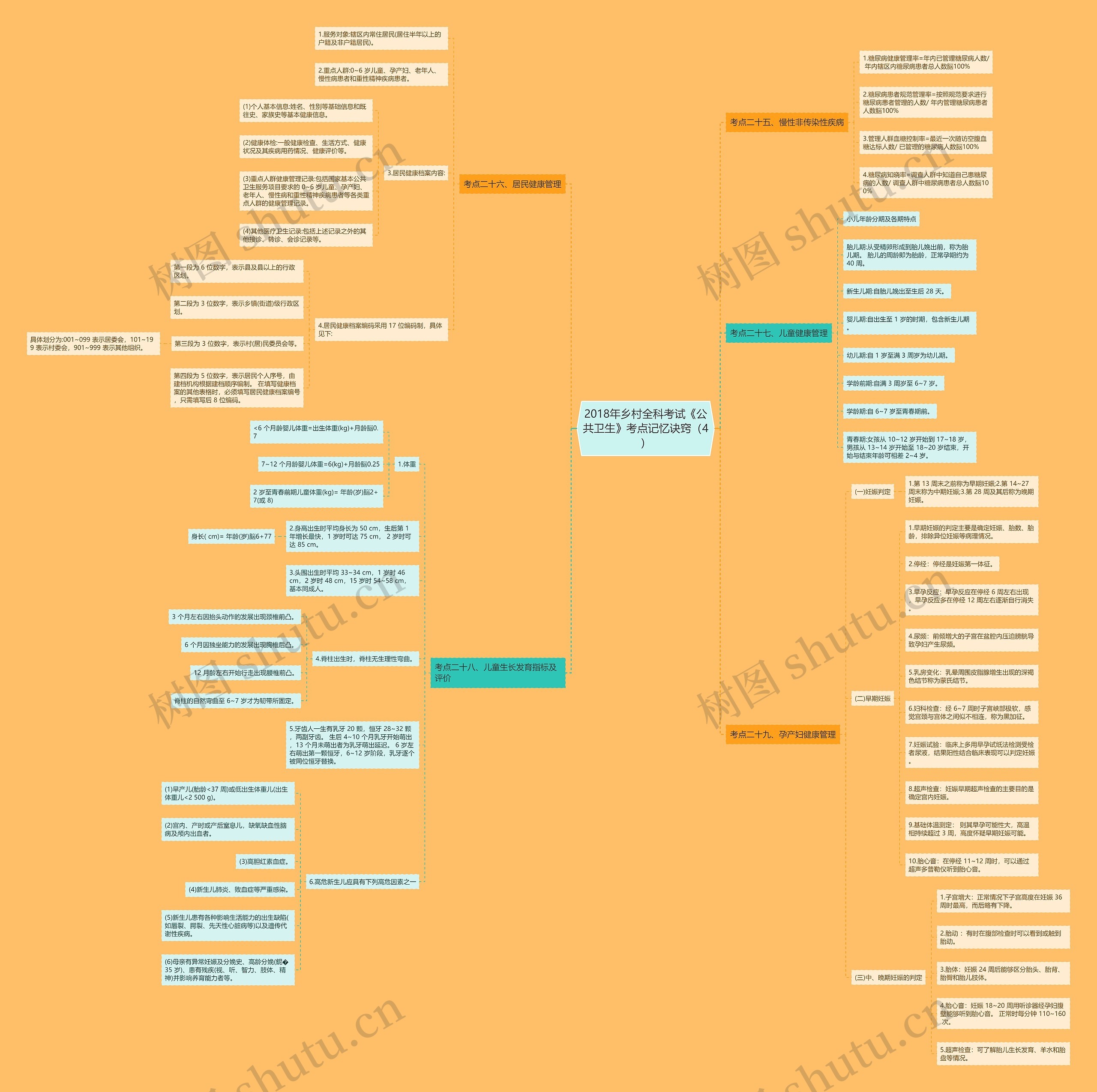 2018年乡村全科考试《公共卫生》考点记忆诀窍（4）思维导图