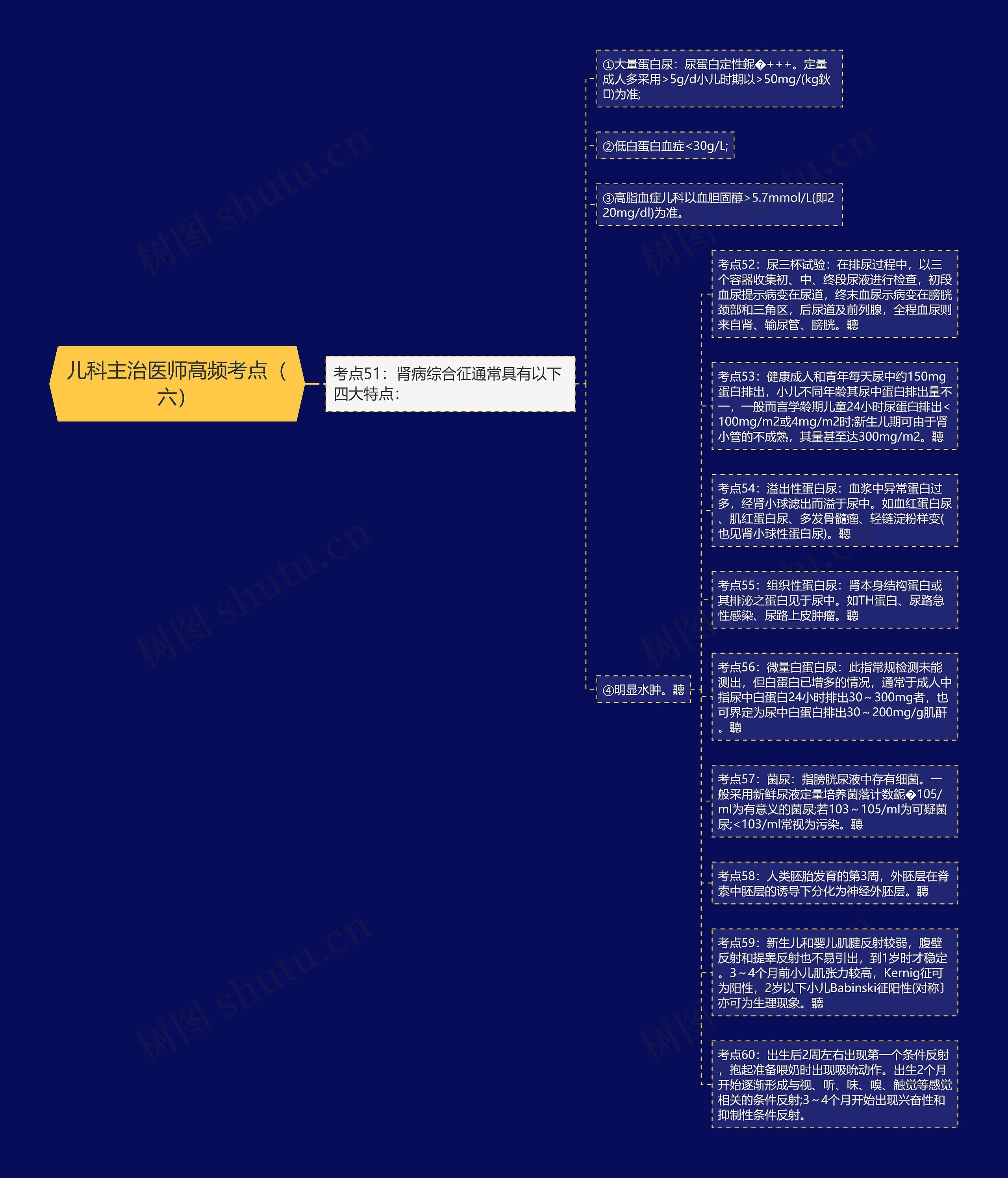 儿科主治医师高频考点（六）思维导图
