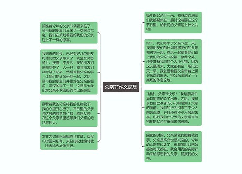 父亲节作文感恩