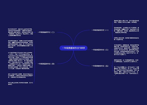 一年级我喜欢作文100字